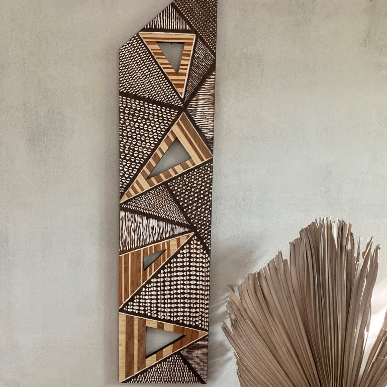 Symphony Of Triangles Original Wood Wall Art By Dagmar Maini